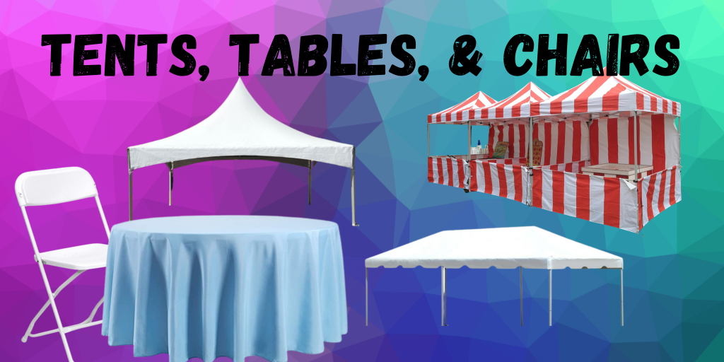 Tent Rentals, Table Rentals, Chair Rentals, Tablecloth Rentals