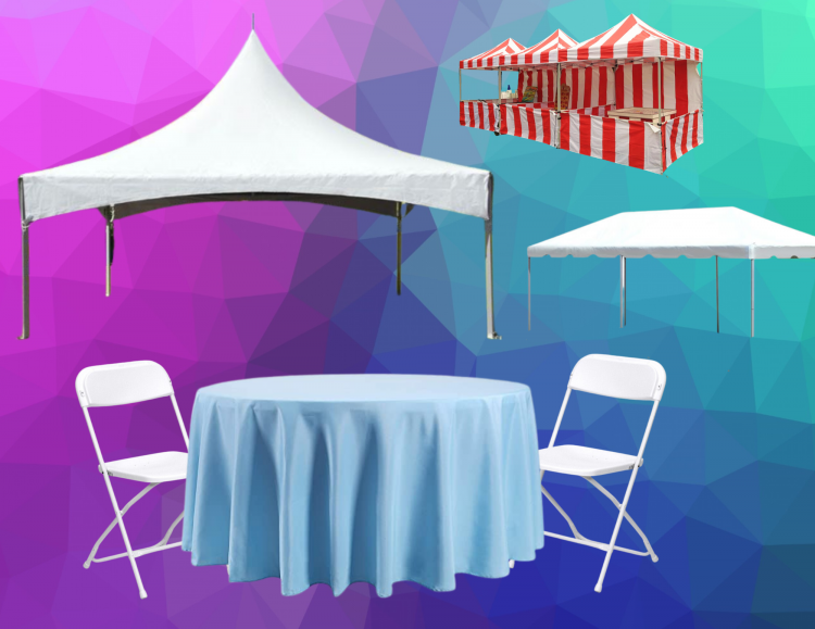 Tents, Tables, Chairs & Linens EVAH Party Rentals